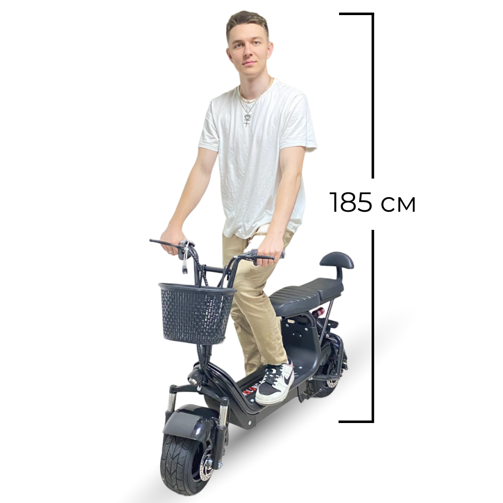 Электроскутер CityCoco WOLONG C1 PRO 48V 11Ah 800W Черный 23 Электроскутер CityCoco WOLONG C1 PRO 48V 11Ah 800W Черный 23