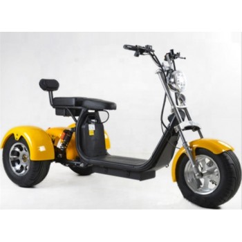 Электроскутер WS-Pro Трицикл Citycoco 2000W, 60В 20Ah Trike Желтый