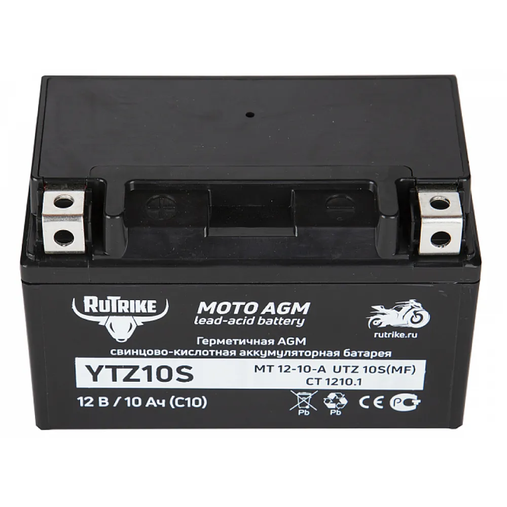 Тяговый стартерный аккумулятор Rutrike YTZ10S (12V/10Ah) (UTZ10S, CT 1210.1, MT 12-10-A) 3